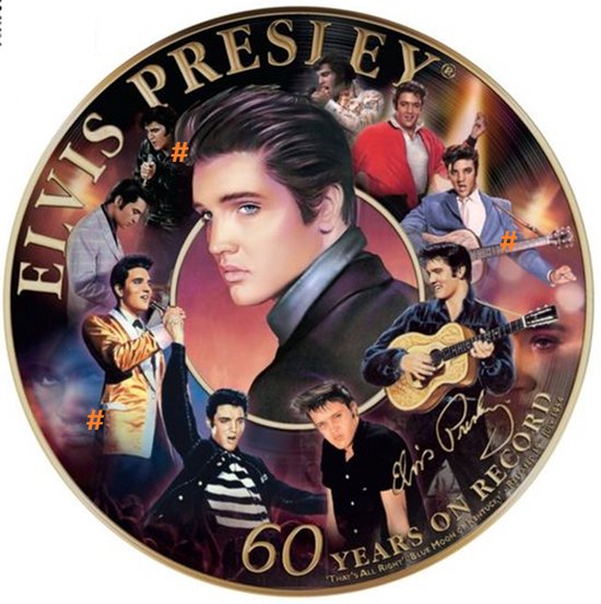 Elvis Presley Metalen Wandbord Rond 30 cm, Man Cave Wandbord - Wandbord mancave - Kroeg decoratie - Tekstbord - Metalen wandbord - Metalen wanddecoratie