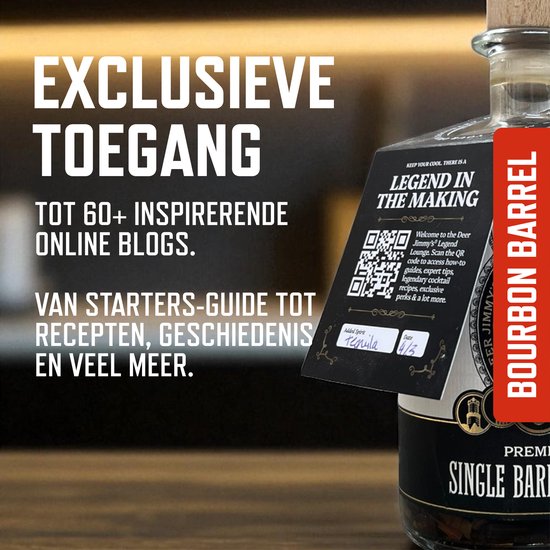 Deer Jimmy’s® Make Your Own Whiskey / Legendary Drink – Batch 23: Whiskey Kentucky Bourbon Barrel Chips – Maak je eigen drank met eiken houtsnippers van een premium whiskey vat