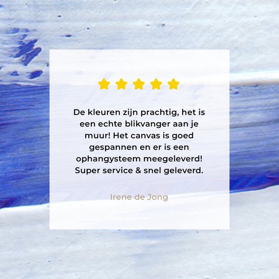 Peinture sur toile - Design - Blauw - 160x80 cm - Décoration murale