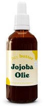 Jojoba Olie - 100ml (100% Puur Biologisch & Koudgeperst) in bruine glazenfles - Jojoba Olie als Haarolie, Huidolie & Gezichtsolie