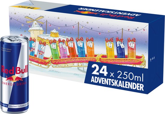 Red Bull Energy Adventskalender 2025 - Limited Edition Red Bull Kerstkalender - Energiedrank - Energy Drink - 24x250 ml (6000ml)