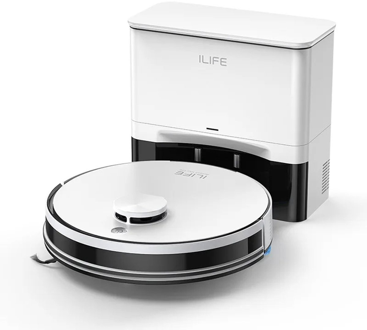 ILIFE A30 Pro – Slimme Robotstofzuiger met Dweilfunctie – 5000Pa Zuigkracht – Zelflegende Station – 180 min Werkingsduur - Wit