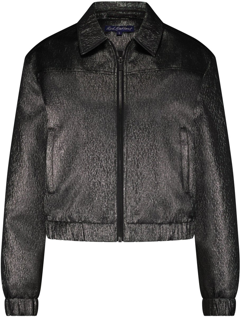 Red Button Vest Bomber Metallic Srb4654 Dark Copper Dames Maat - L