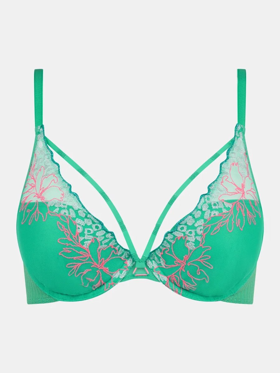 Chantelle Pulp Spice - push-up bh - maat 70C - aqua fluo - C22BNR-A53