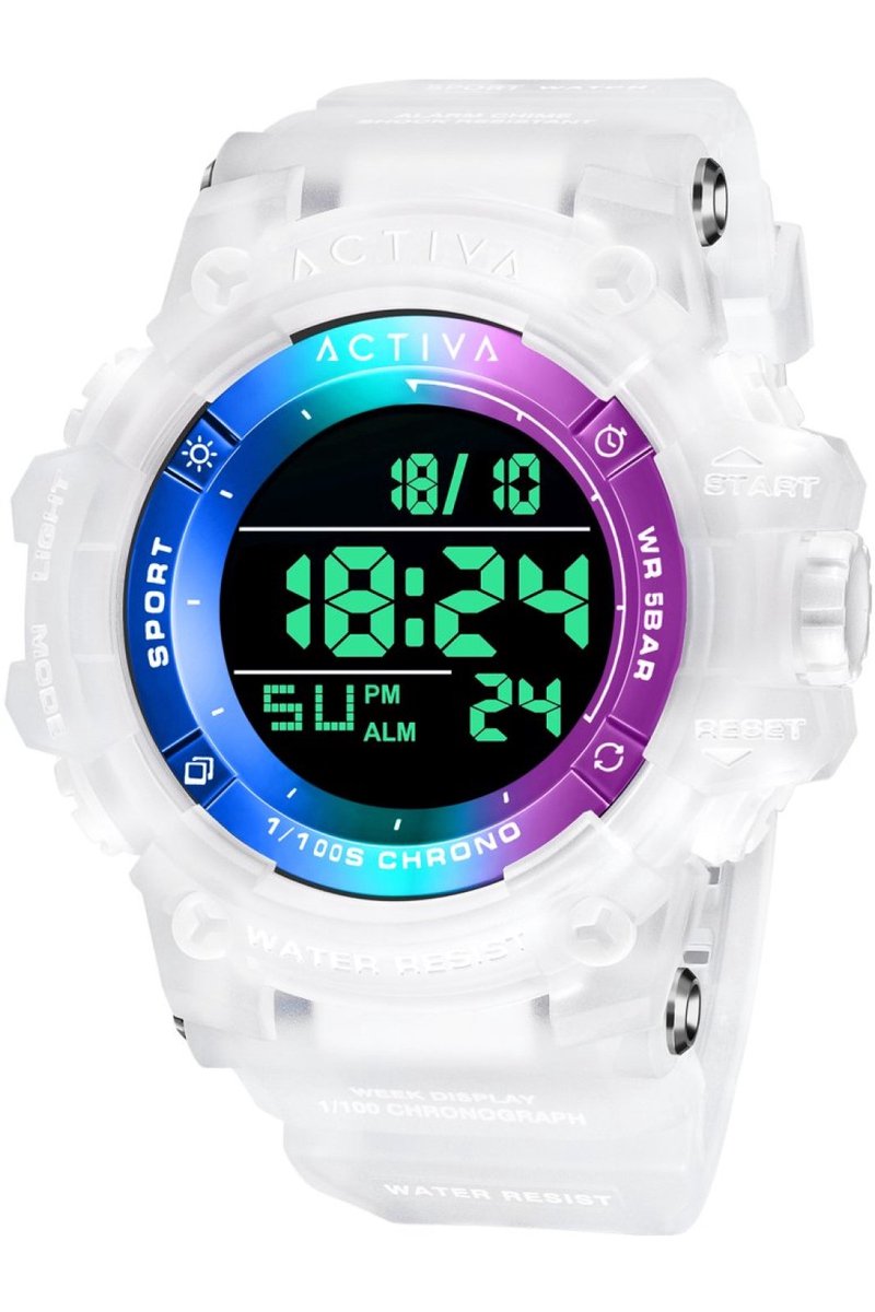 Activa X Invicta DIGITAL ESSENTIALS ACW8046-001 Heren Horloge - Waterdicht - Digitaal - Quartz Uurwerk - Plastic met zwarte Wijzerplaat - 50mm