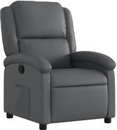 vidaXL - Fauteuil - verstelbaar - kunstleer - grijs
