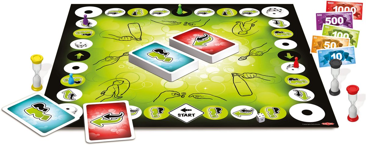 Tactic Wedden Dat Je Het Kan? - Bordspel - Familiespel - Partyspel - Denk- en Doe Opdrachten - Wedden met Speelgeld - 300 Kaarten - Met Junioropdrachten - 3 tot 6 Spelers - Vanaf 8 Jaar — afbeelding 7