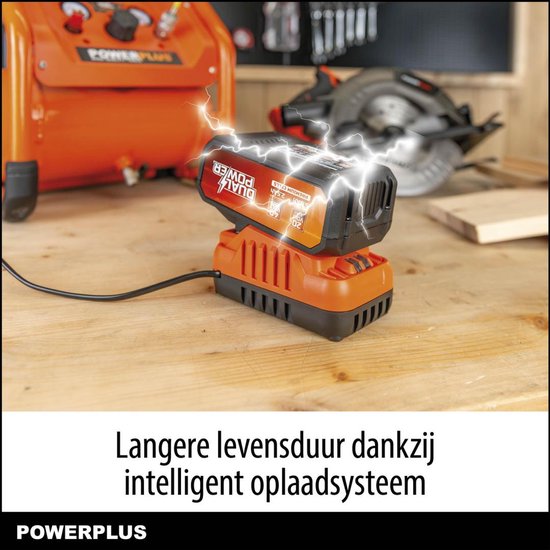Dual Power batterij & lader set POWDP90620 - 20V, 2.0Ah batterij - voor