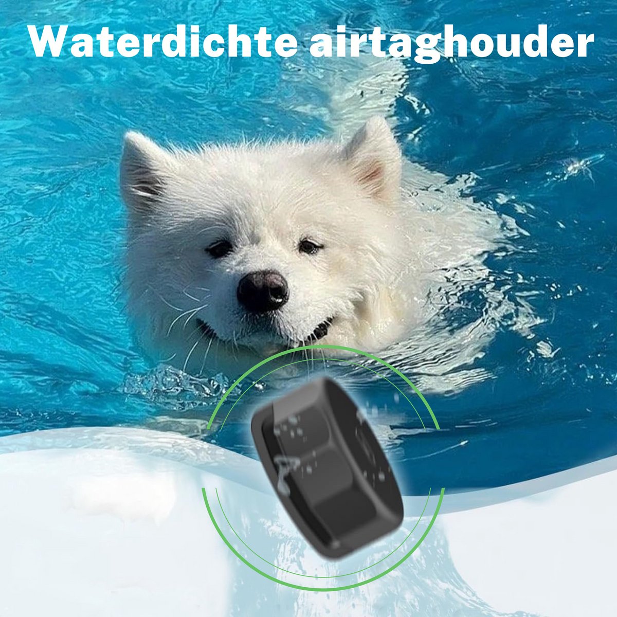 Waterdichte tracker houder geschikt voor Apple AirTag - 2 stuks - voor halsband hond en kat - GPS Tracker (niet inbegrepen) - siliconen hoes - Huisdieren - hondenpenning - kattenhalsband - hondenhalsband - sleutelhanger – foto 4
