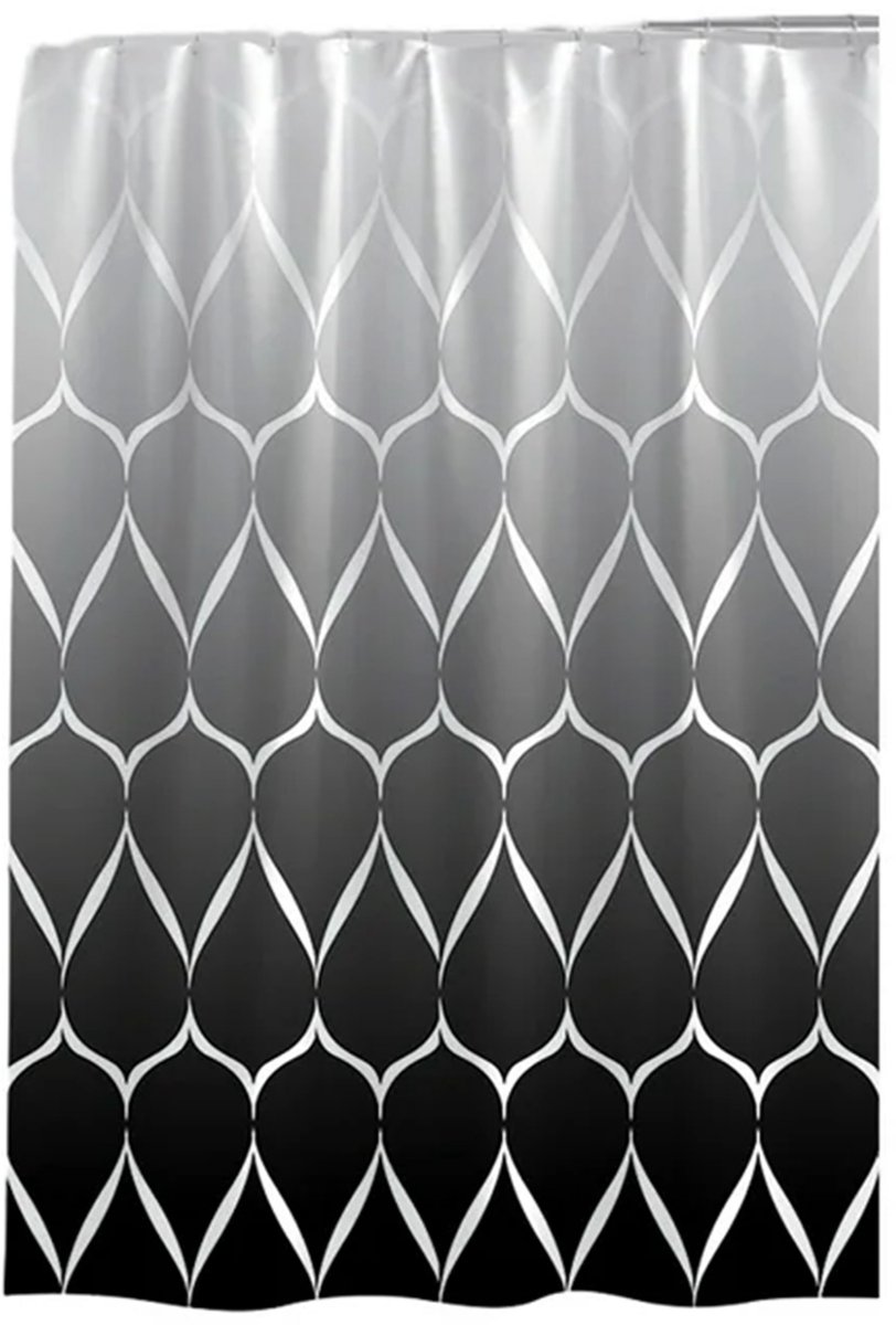 Douchegordijn 120 x 200 cm Badgordijn EVA Waterdicht Anti Schimmel Badkamergordijn met 8 Douchegordijn Haken Wasbaar Shower Curtain voor Badkamer Badkuip - Grijs doorgaan