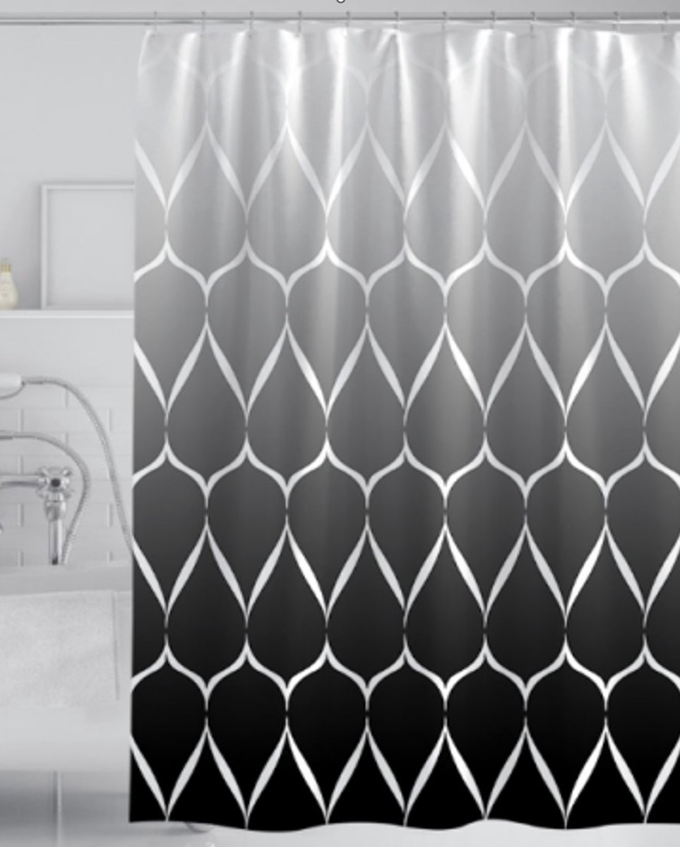 Douchegordijn 120 x 200 cm Badgordijn EVA Waterdicht Anti Schimmel Badkamergordijn met 8 Douchegordijn Haken Wasbaar Shower Curtain voor Badkamer Badkuip - Groen/Grijs