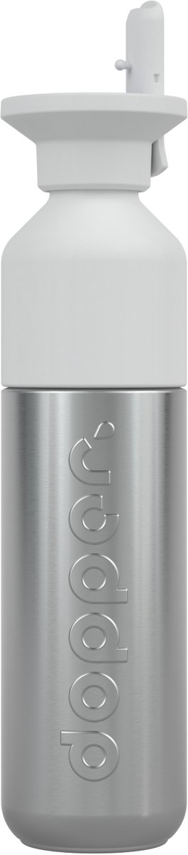 Dopper Drinkfles Steel - 490 ml - Inclusief Flip Straw dop - Bundel