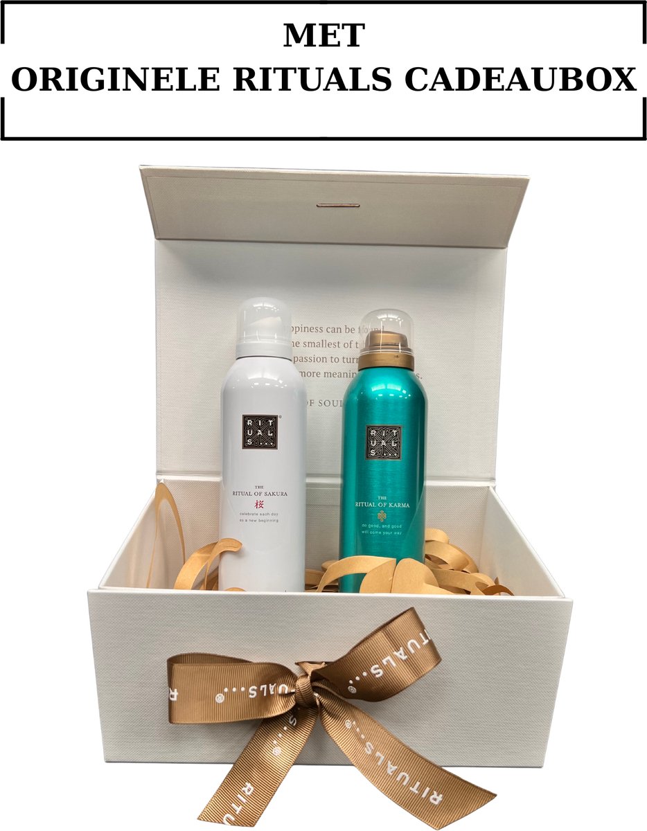 Rituals - Geschenkset - Sakura Shower Gel 200 ml - Karma Shower Gel 200 ml - Originele RITUALS Cadeaubox