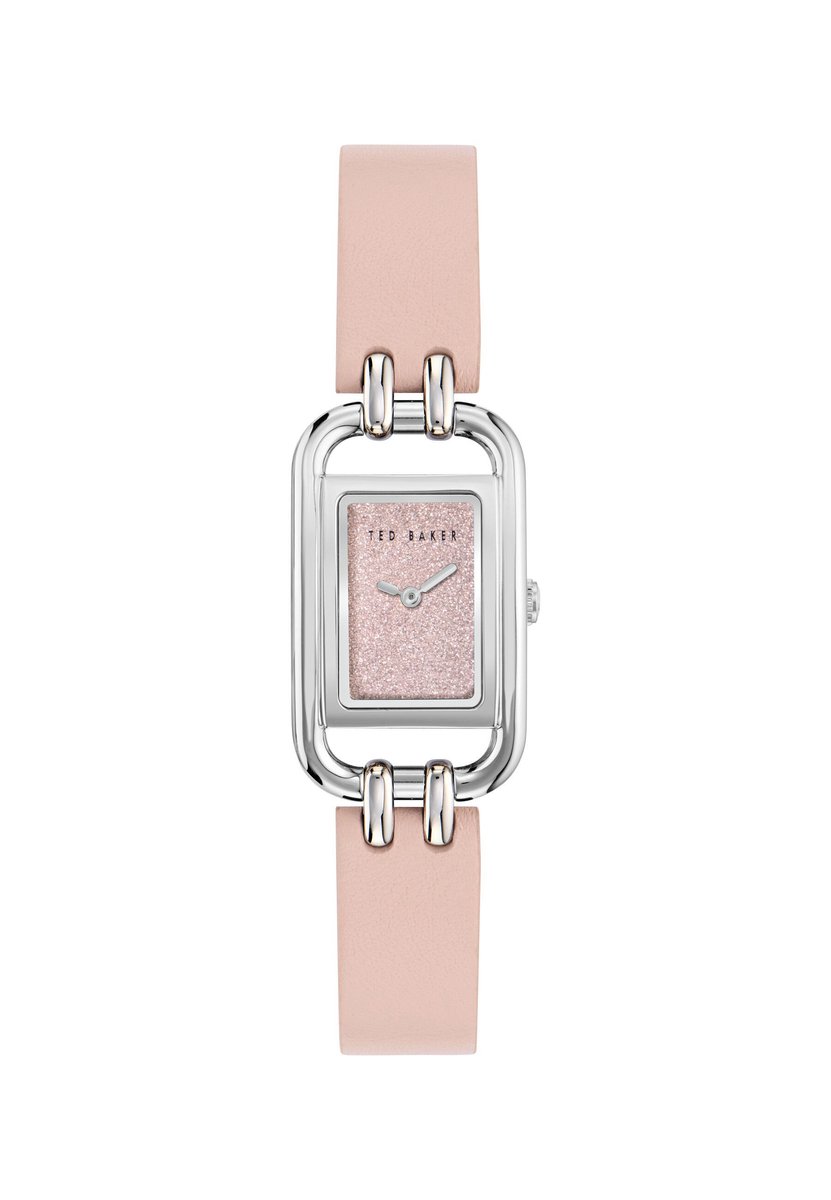 Ted Baker Tessye Quartz Analoog Horloge Roze Kast: 100% Roestvrij Staal | Armband: 100% Leer 17 mm BKPTTF401W0