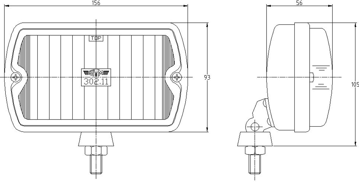 Verstraler - SIM - 3211 - 6.1 - 15.6cm - RVS/Chrome - Driving