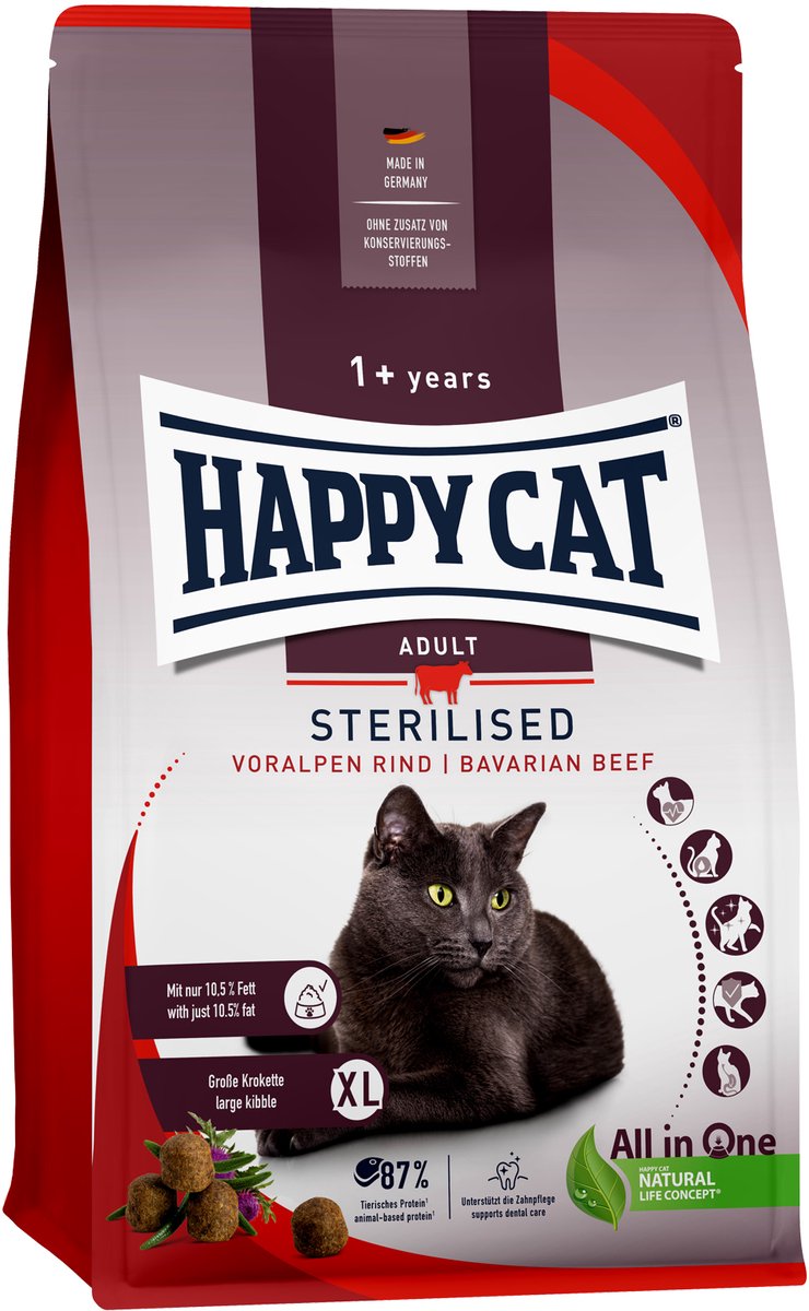 Happy Cat Sterilised Kattenvoer – Rund – 1,3 kg