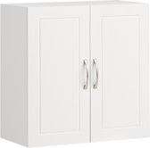 Meuble de salle de bain suspendu SoBuy FRG231-W - Idéal pour salle de bain, Cuisine , etc. - 60 x 60 x 30 cm - Wit