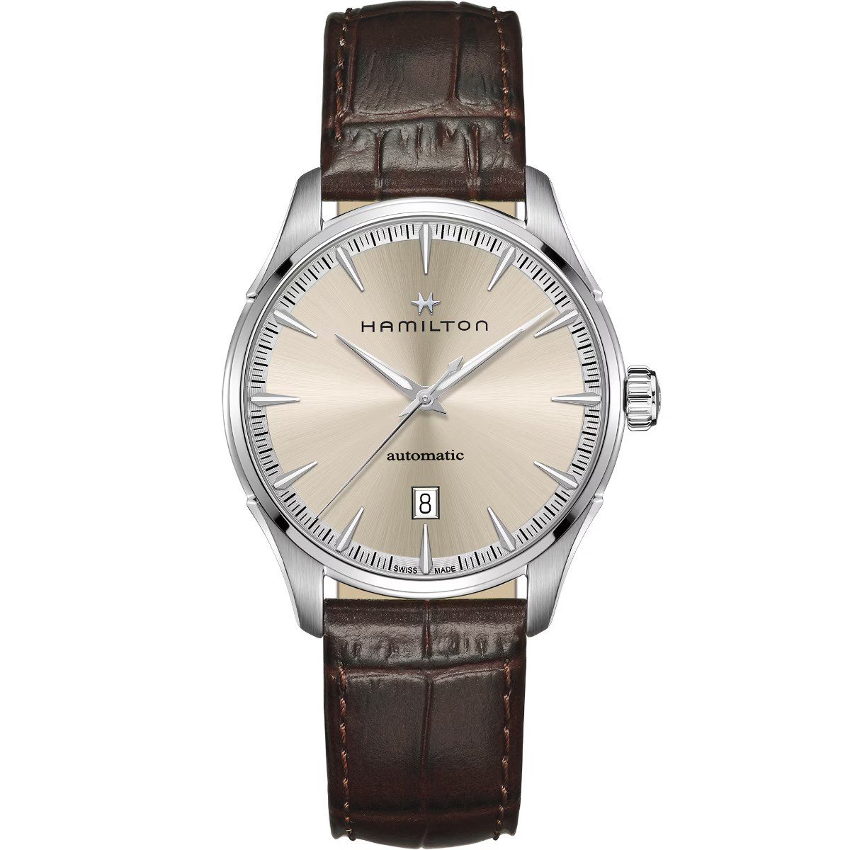 Hamilton Jazzmaster H32475520 Horloge - Leer - Bruin - Ø 40 mm
