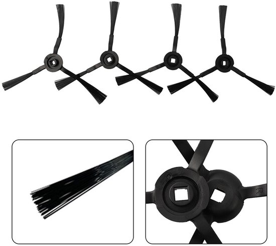 Zijborstelaccessoires geschikt voor Blaupunkt BPK VCBB1XTE en VRillo J300 - 4 stuks van SmartQare — afbeelding 3