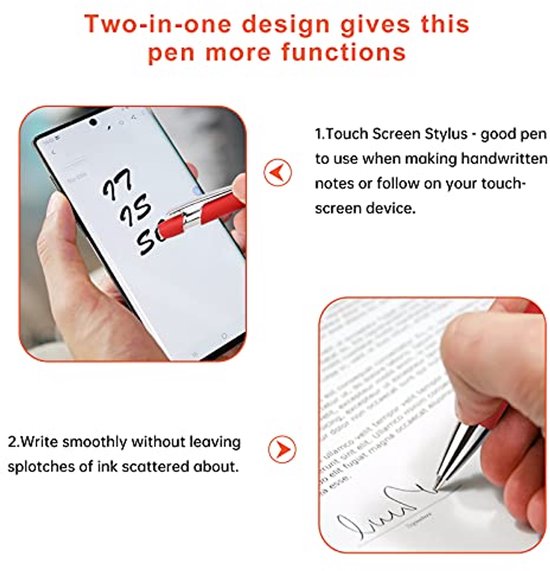 YQ-S025 Balpen Set - 12 stuks - Soft Touch met Stylus - Zwart — afbeelding 3