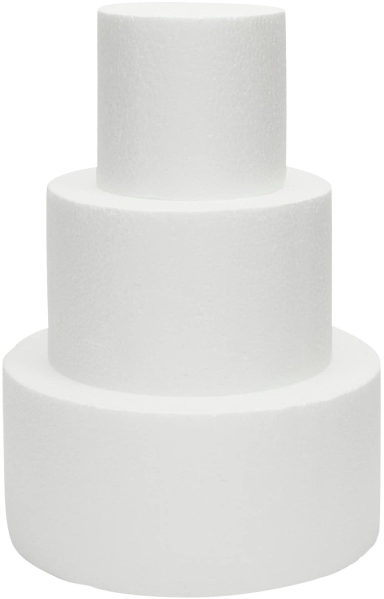 Foam Cake Dummy - 3 Lagen - Wit Schuim - Voor Bruidsdecoratie