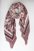 Zalana scarf - Accessories Junkie Amsterdam - Dames- Katoenen sjaal - Cosy chic - herfst/winter - medium dik - Rood