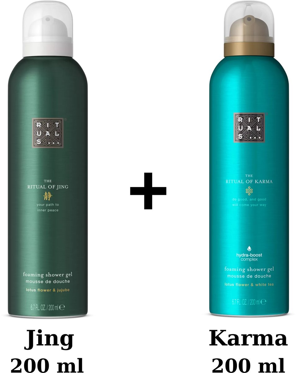 Rituals - Duo Set - Jing Shower Gel 200 ml + Karma Shower Gel 200 ml - Douchegel - Doucheschuim