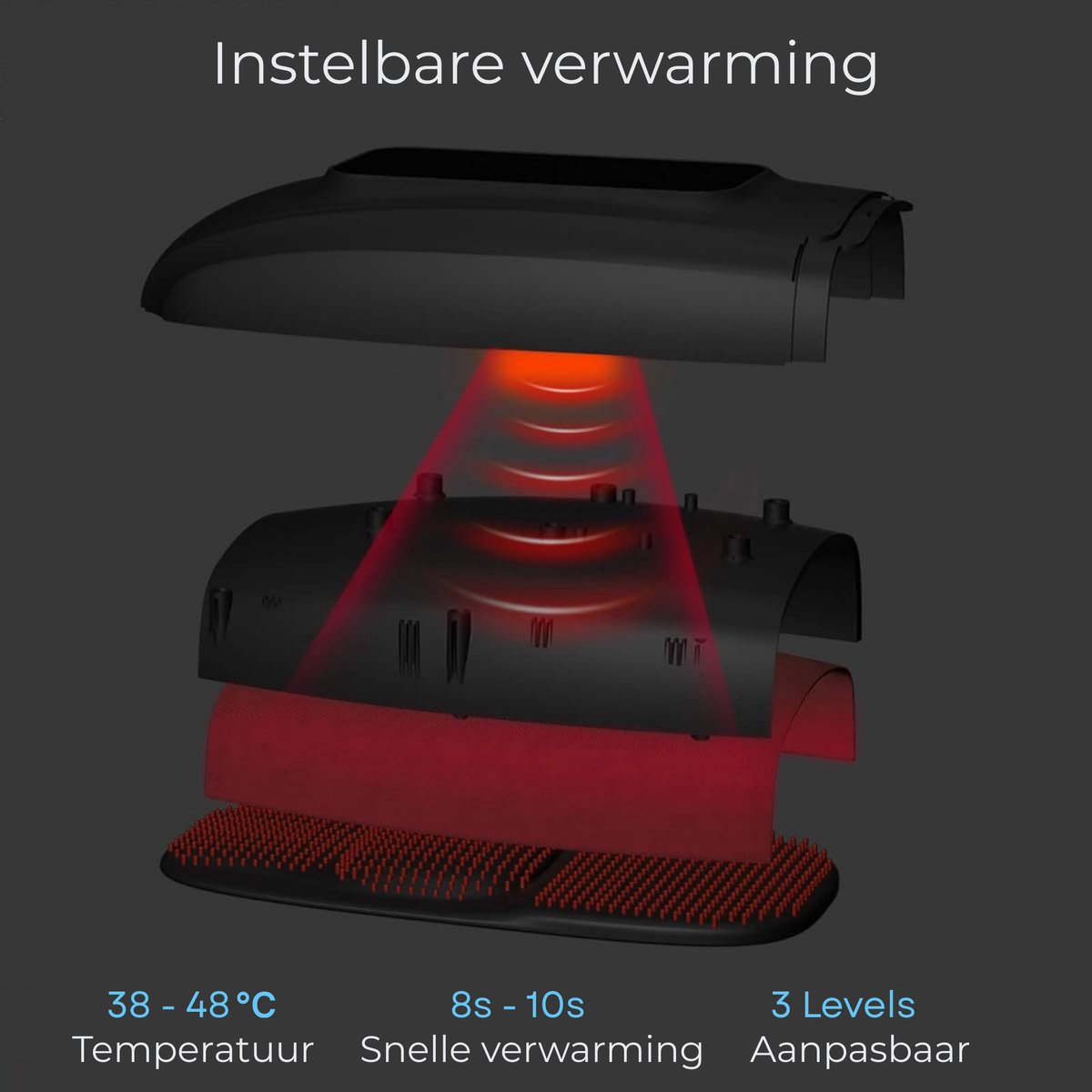 DreamGoods Handmassage Apparaat Draadloos met Warmte en - afbeelding 3