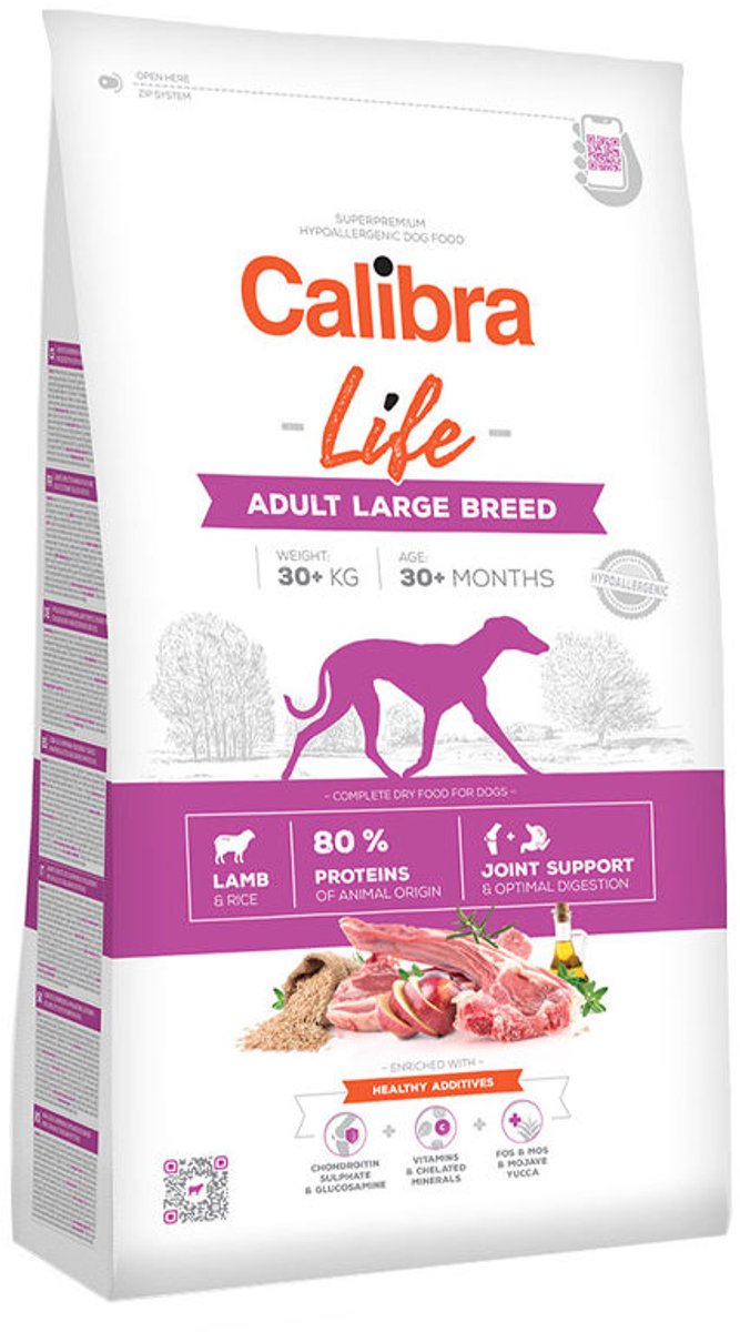 Calibra Calibra Dog Life Adult Large Breed - Lam - 2,5 kg