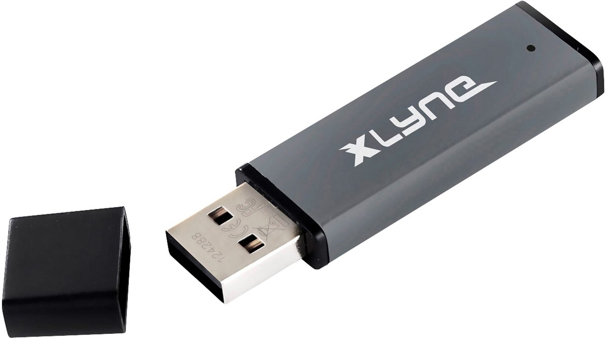 Xlyne ALU USB-stick 64 GB USB 2.0 Aluminium, Grijs 177569-2