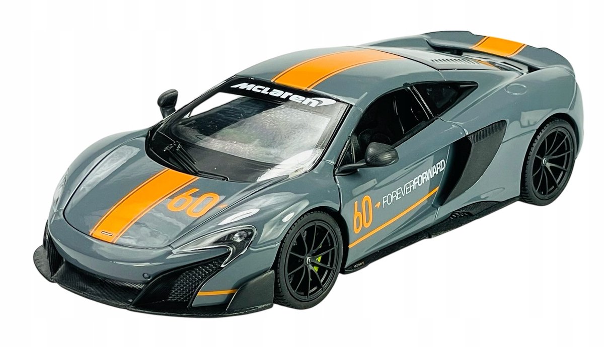 Welly McLaren 675LT 60th Anniversary Modelauto Metaal 1:24 Grijs