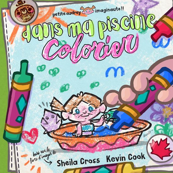 Petite Audrey Imaginaute !! - Dans ma piscine - Colorier - cover