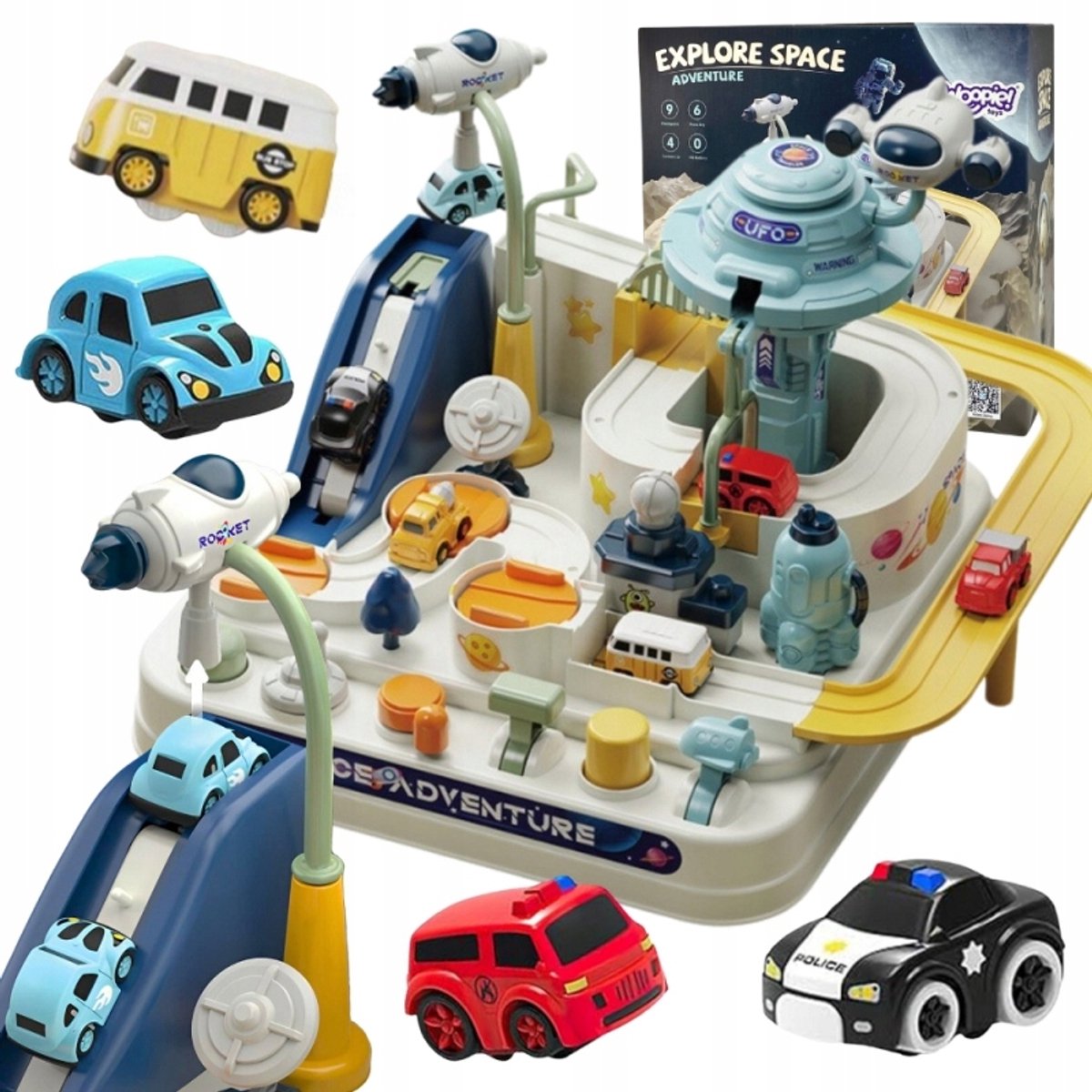 Woopie Interactieve Racebaan "Kosmische Avontuur" met Auto's