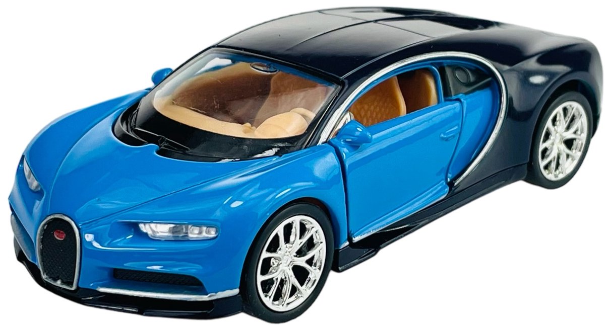Welly Bugatti Chiron Metaal Modelauto 1:34 Blauw