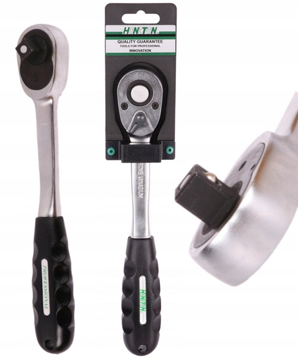 Honiton Ratelsleutel 1-2" CrV Staal 36 Tanden Ergonomisch