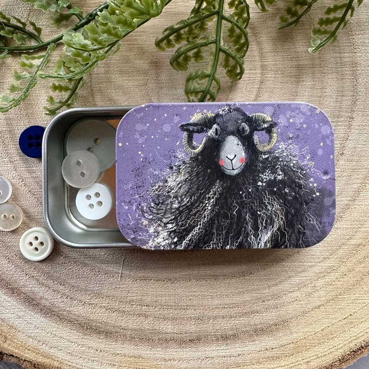 Alex Clark Sliding little Tin Sheep ~ Langwerpig klein opbergblikje Schaap