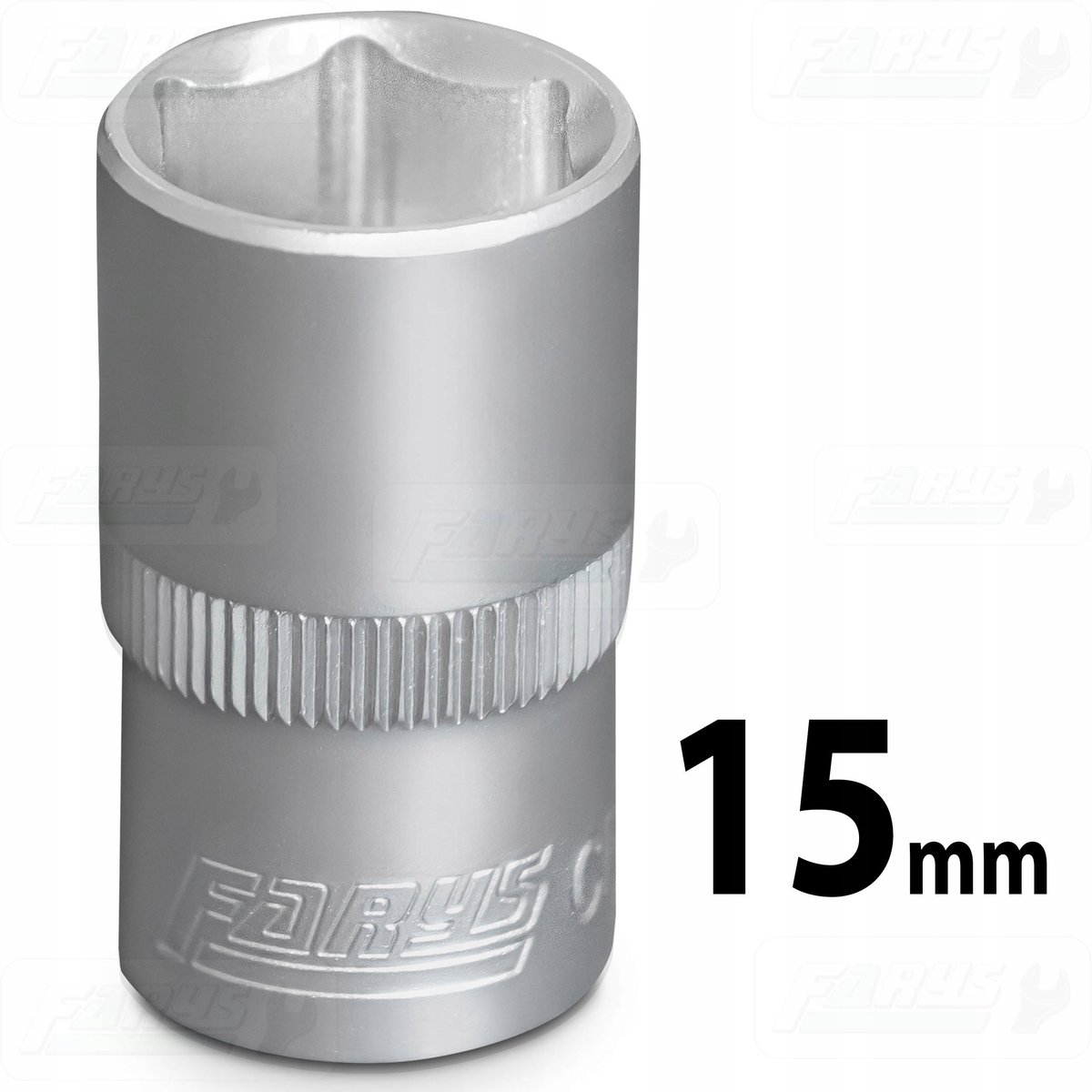15mm 1/2" Zeskantelde Dop, Korte CrV Steeksleutel FR1208