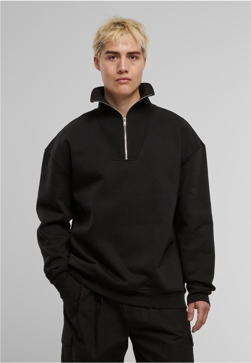 Urban Classics Cut&Sew Troyer Sweater/trui XL Zwart