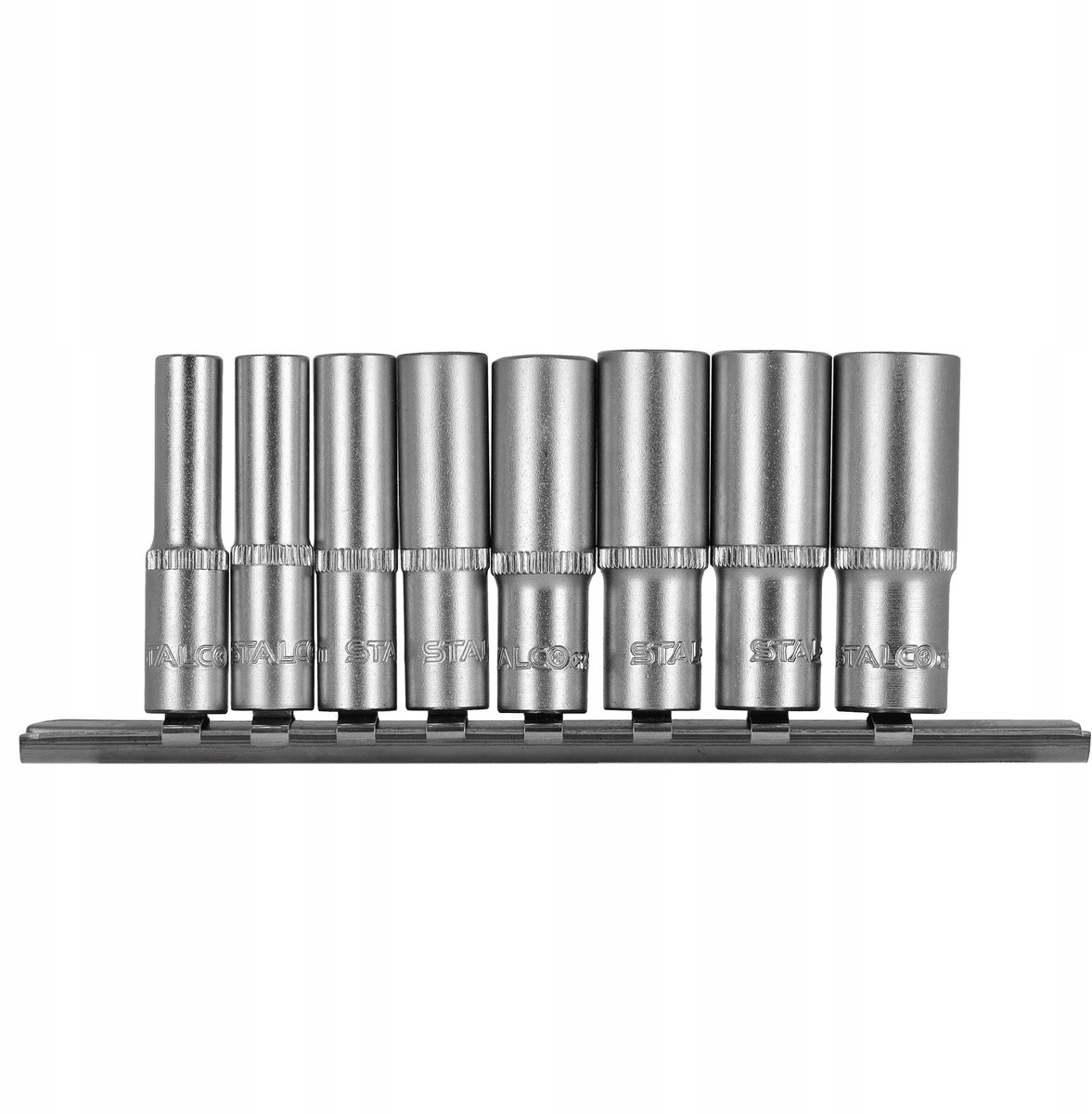 Stalco Diepe Doppenset 1/4" 8 Delig - 6-13mm CrV Staal