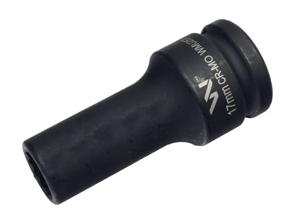 Slagdoppenset 3/4" 12-kant CrMo 17mm extra lang 90mm
