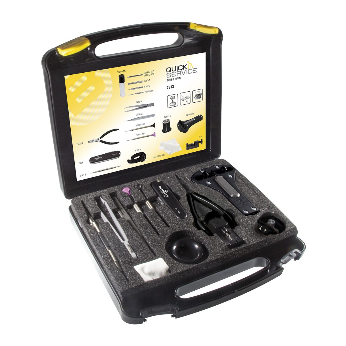 BERGEON 7812 plus horloge gereedschapsset SNELLE SERVICE - 18 stuks - Speciaal gereedschap voor horlogemakers - SWISS MADE