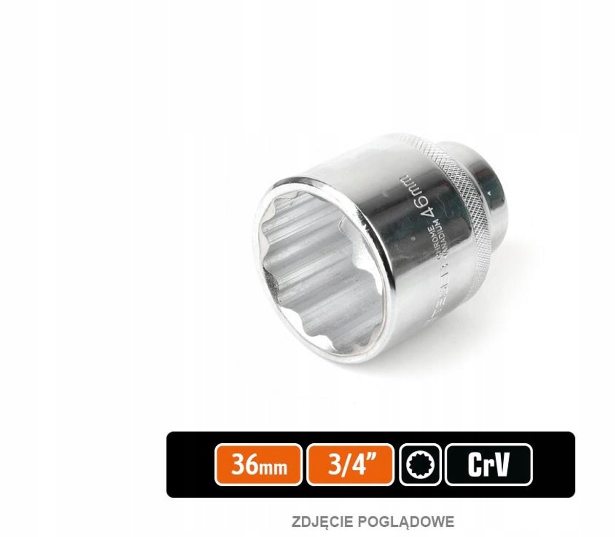 Dopsleutel 3/4" 36mm 12-kant CRV - Teger