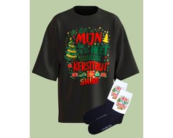Kerst - Kerstshirt - Kerstcadeau - Foute kerst trui - Kerst tshirt - Gift set met kerstsokken - Grappige kerstkleding - Kerst shirt voor man en vrouw - Kerst shirt voor dames en heren - LuckyDaySocks - Maat L