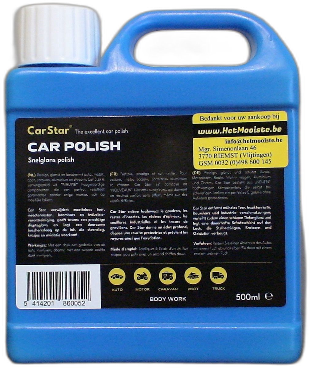 car star autopolish autopoets - zeer fijne hoogglans polish - geschikt voor donkere en lichte kleuren - gemakkelijk op te poetsen