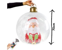 kerstdecoratie - opblaasbare kerstbal - LED verlichting - kerstman - kerstbal