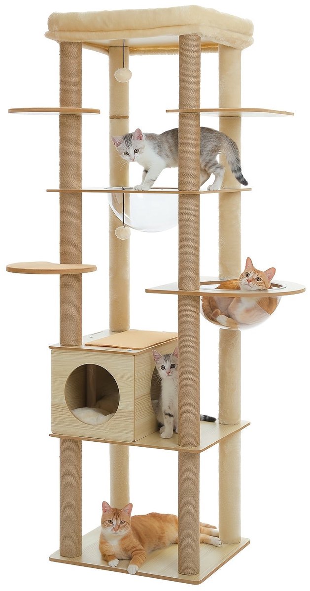 Krabpaal – Kattenboom – Kattenhuis – Kattentoren – Krabmeubel – 180 cm Hoog – Robuuste Houten Constructie Krabpaal – Kattenboom – Kattenhuis – Kattentoren – Krabmeubel – 180 cm Hoog – Robuuste Houten Constructie