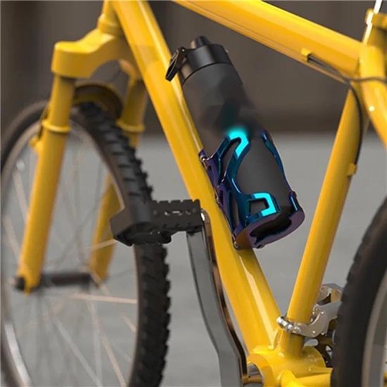 Verstelbare bekerhouder voor motorfiets stuur - universele flessenhouder voor motor, fiets, scooter en ATV - stevig en praktisch drankhouder zwart — afbeelding 3