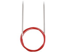 Ronde breinaald RED LACE roestvrij staal 2,25 mm 120 cm