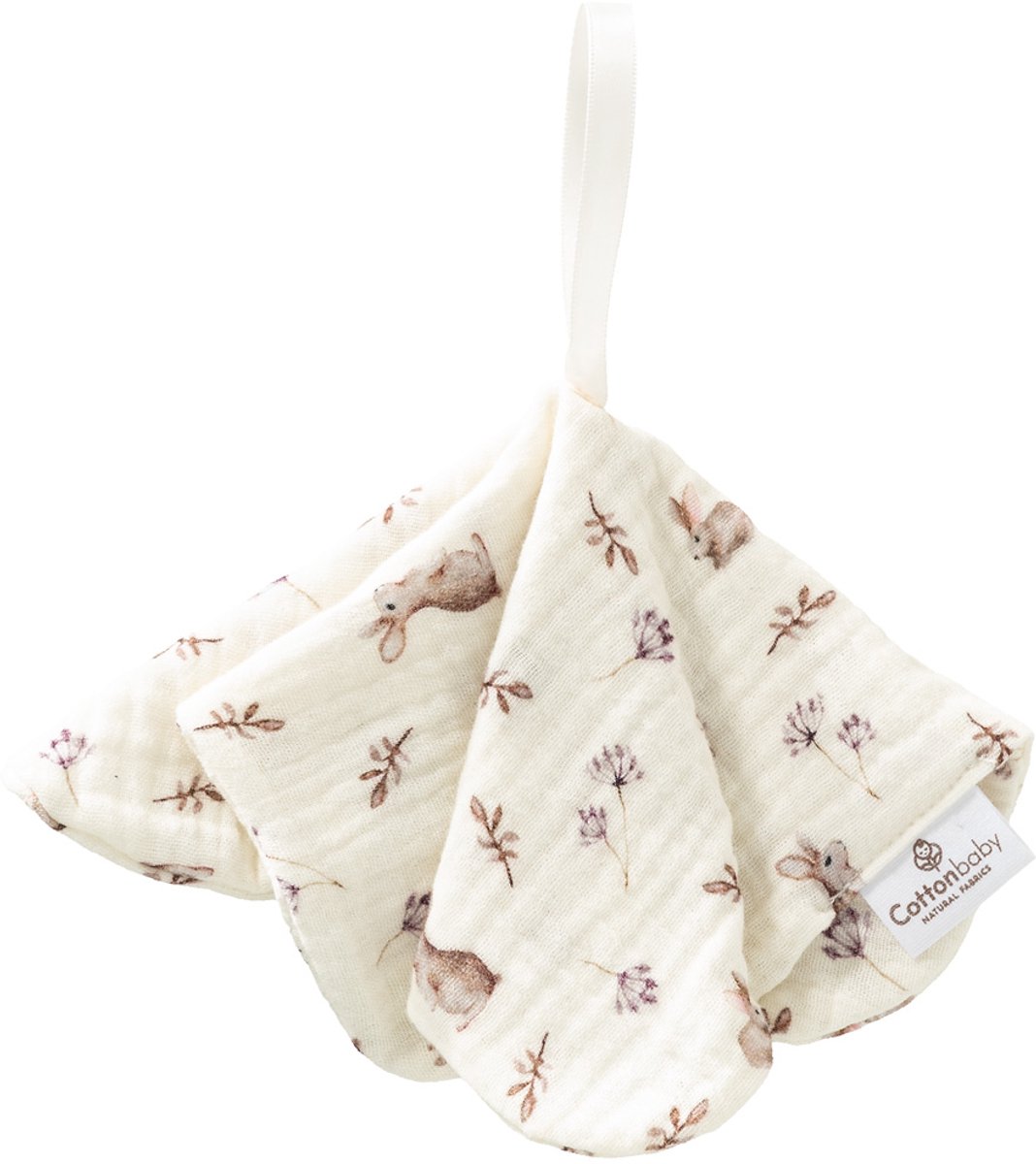 Cottonbaby Cottonsoft Speendoekje – rabbits – Zacht, Wasbaar & Duurzaam – Geschikt voor Speen – 20x20 cm