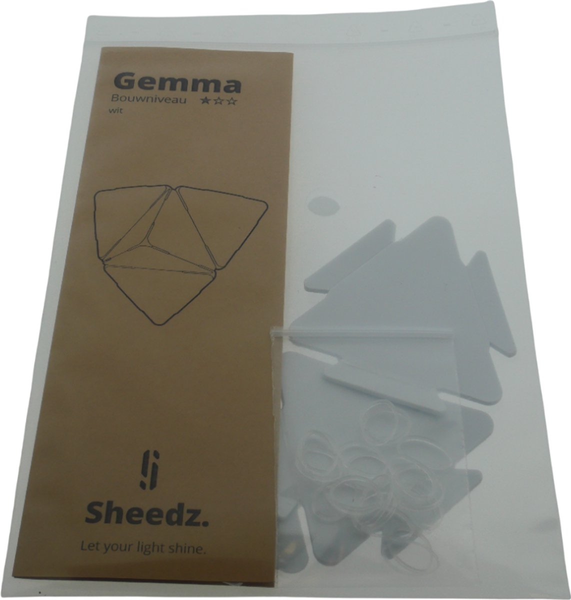 Sheedz lampvorm Gemma - creatieve lampenomhulsel wit LED decoratie.